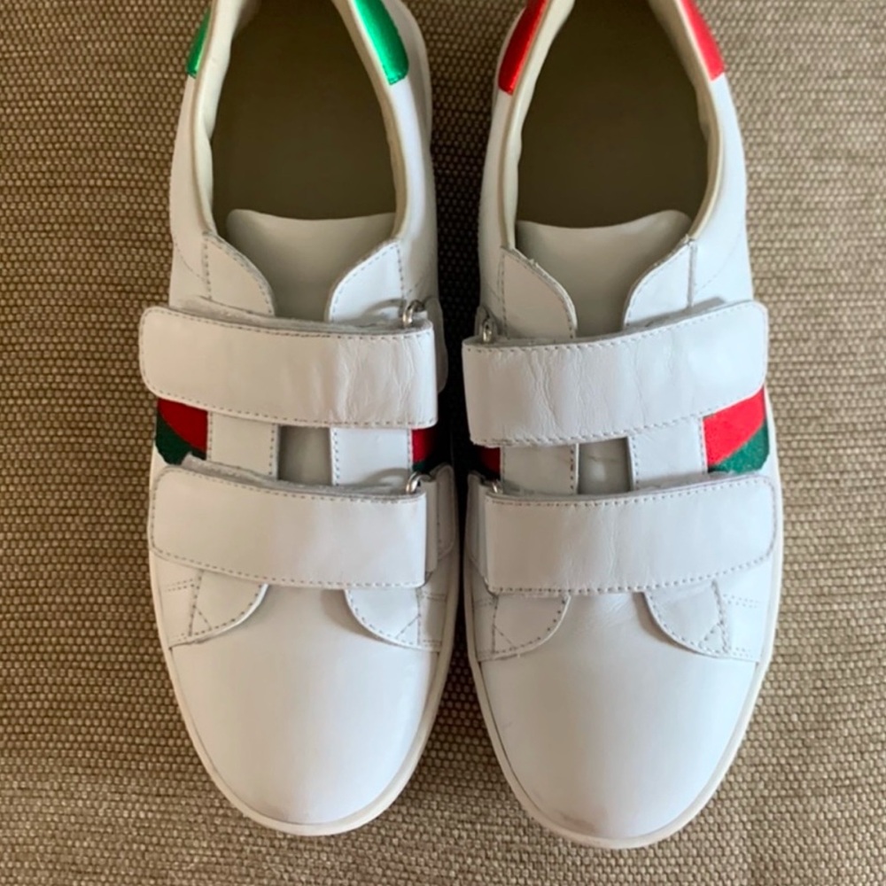 Authentic Gucci Ace leather velcro sneakers.size EU 36